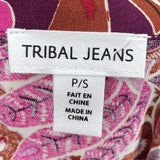 women Tribal Jeans NWT Warm Pink & Purple Daquiri Floral Dress by Tribal Jeans Small. Purple/Pink Dress S