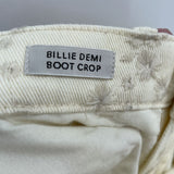 women J. Crew Embroidered Cream Jeans 31/12