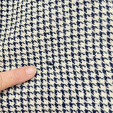 women Pendleton Vtg Pendleton Wool Tan & Navy Houndstooth Split Front Knee Length Skirt Navy/Tan Skirt M