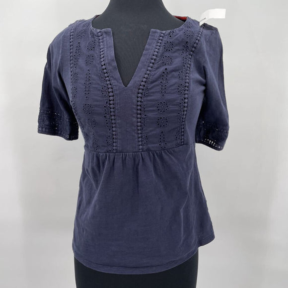 women Boden Embroidered Navy Top 4