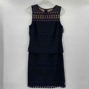 women Lauren Ralph Lauren Lace Cocktail Navy Blue Dress 12