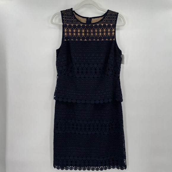 women Lauren Ralph Lauren Lace Cocktail Navy Blue Dress 12