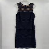 women Lauren Ralph Lauren Lace Cocktail Navy Blue Dress 12