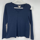 women Style & Co Tee Navy Knit Top L