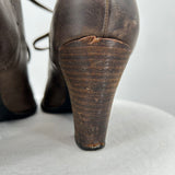 women Clarks Heel Boots Brown Shoes 10