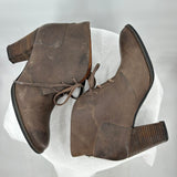 women Clarks Heel Boots Brown Shoes 10