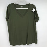 women Old Navy V-Neck Olive Knit Top LT