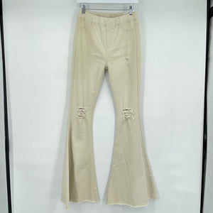 women Aaron & Amber NWT Flare Jegging Cream Pants S