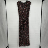 women Long Tall Sally NWT Floral Maxi Black/Multi Dress 12