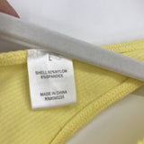 women Me to We Ribbed Bodysuit Yellow Top L