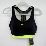 women Nike NWT Sports Bra Black/Yellow Intimates/Sleepwear M
