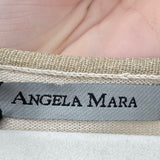 women Angela Mara NWT Bianca Sweater Sand Top S/M