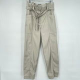 women House of Harlow 1960 NWT Vegan Leather Khaki Pants 6