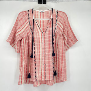 women Suncoo Boho Pink Cream Top T1/S