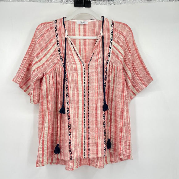 women Suncoo Boho Pink Cream Top T1/S