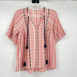 women Suncoo Boho Pink Cream Top T1/S