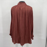women Carmen Marc Valvo Blouse Mauve Top 2X