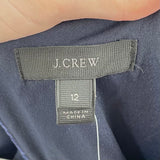 women J. Crew NWT Velvet MSRP $144 Midnight Blue Dress 12