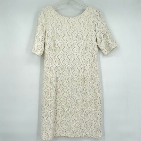 women Ann Taylor NWT Lace Cream Dress 8