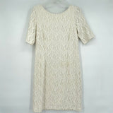 women Ann Taylor NWT Lace Cream Dress 8