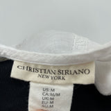 women Christian Siriano Eyelet White Top M