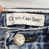 women Calvin Klein Vintage Denim Cutoff Blue Shorts 10