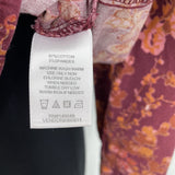 women Chadwicks Floral Button Down Maroon Top S
