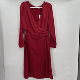 women Iris & Ink NWT MSRP $199 Red Dress 12