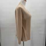 women Malo Silk Blend Wrap Tan Sweater 44/M