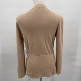 women Malo Silk Blend Wrap Tan Sweater 44/M