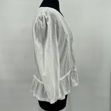 women Lucky Brand NWT Blouse White Top XL