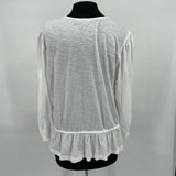 women Lucky Brand NWT Blouse White Top XL