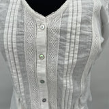 women Lucky Brand NWT Blouse White Top XL