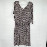 women Yala NWT Patterned Knit Cream and Purple Dress M