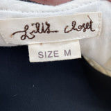 women Lili's Closet - Anthro Lace w/Black collar Cream Top M