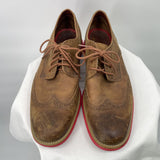 men Cole Haan Leather Wingtip Oxfords Brown/Red Shoes 10