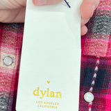 women Dylan NWT Harper Plaid Flannel Hot Pink Top XS