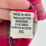women Dylan NWT Harper Plaid Flannel Hot Pink Top XS