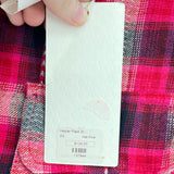 women Dylan NWT Harper Plaid Flannel Hot Pink Top XS