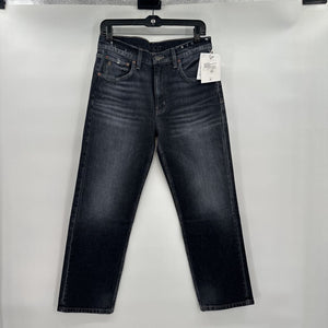 women ÉTICA NWT Rae Midrise Straight Crop Morrow Bay Gray Jeans 27/4