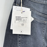 women ÉTICA NWT Rae Midrise Straight Crop Morrow Bay Gray Jeans 27/4