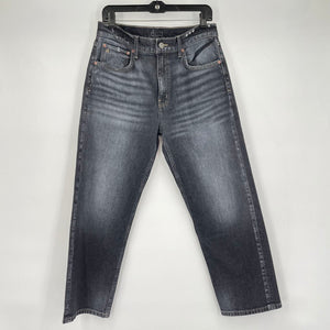 women ÉTICA NWT Rae Midrise Straight Crop Morrow Bay Gray Jeans 30/10