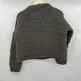 women Handspun Hope NWT Handknit Merino Mac Cable Deep Olive Sweater S