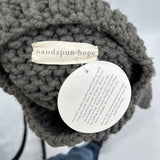 women Handspun Hope NWT Handknit Merino Mac Cable Deep Olive Sweater S