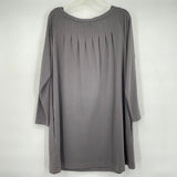 women Hello Nite NWT Pleated Terry Knit Dress Ebony Gray Dress L