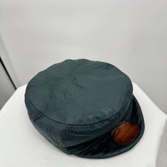 unisex Harley Davidson Vintage Leather Cap Green Hat