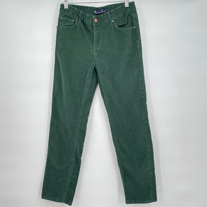 women Boden Slim Straight Corduroy Green Pants 6P