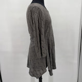 women Cut Loose Patterned Knit Mini Sage Green & Gray Dress XS