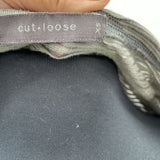 women Cut Loose Patterned Knit Mini Sage Green & Gray Dress XS