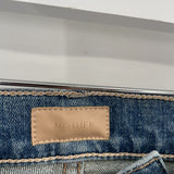women Mother NWT Pixie Dazzler Ankle Fray MSRP $238 Love Pop Blue Jeans 31/12